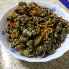 Ốc xào măng chua thịt băm