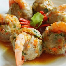 Tôm viên thịt đỏ liễu xanh